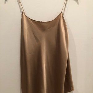 NWOT Vince Size S silk gold top